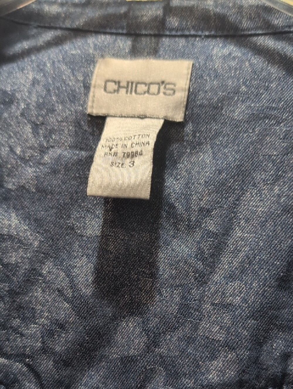 Chico's Deep Navy Drawstring Utility Jacket - Picture 2 of 3